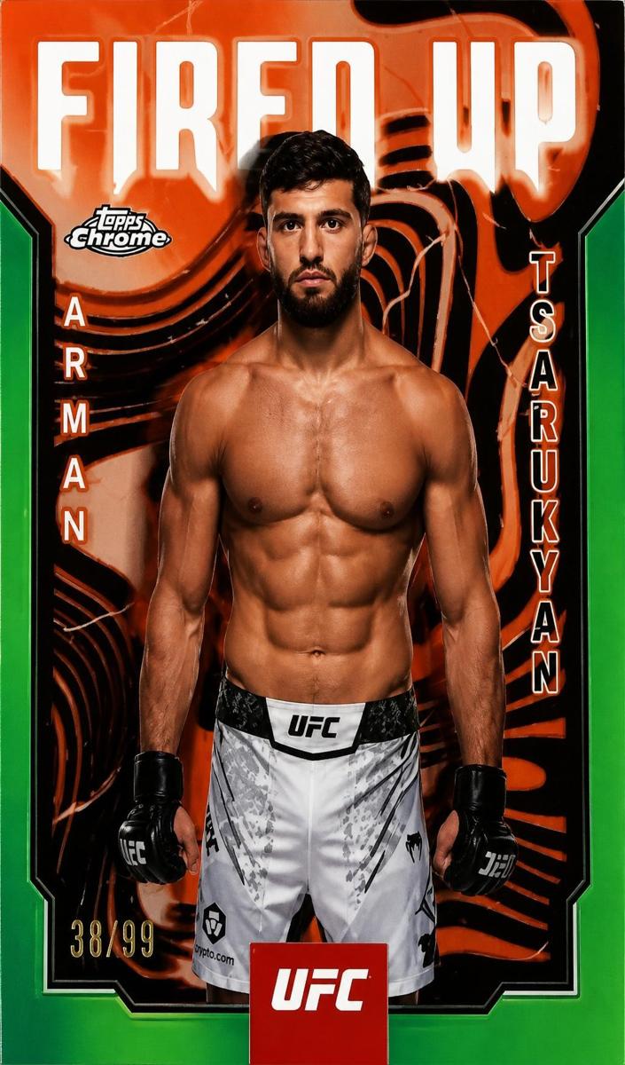 2025 Topps Chrome UFC Fired Up Arman Tsarukyan #FUP-6 card
