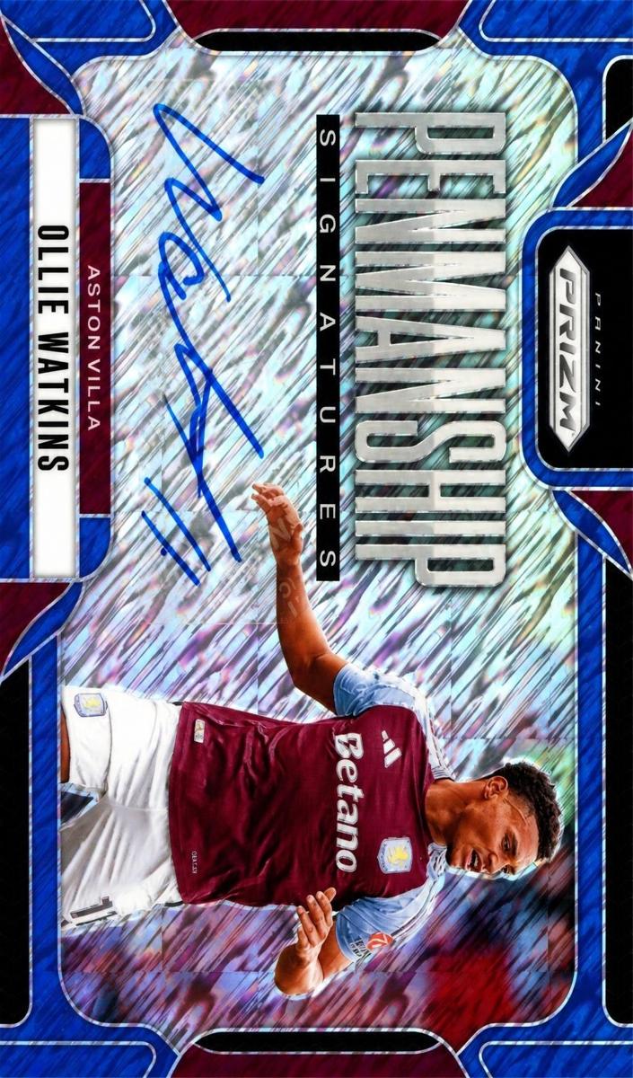 2024 Panini Prizm Premier League Ollie Watkins [Blue Shimmer] #P-OW card