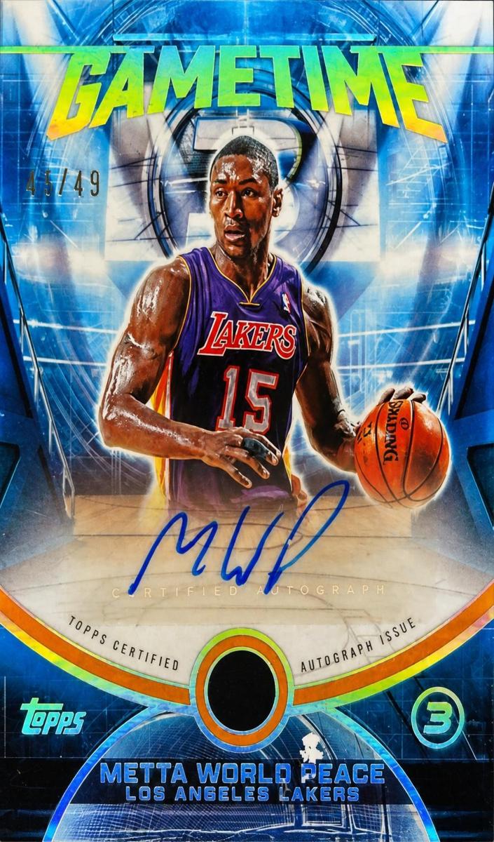 2025 Topps Three Metta World Peace #GT-MW card
