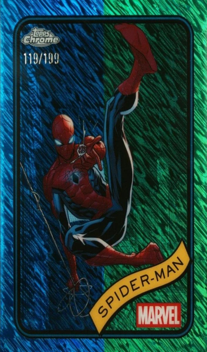 2025 Spider-Man [Blue & Green Shimmer Refractor] #101