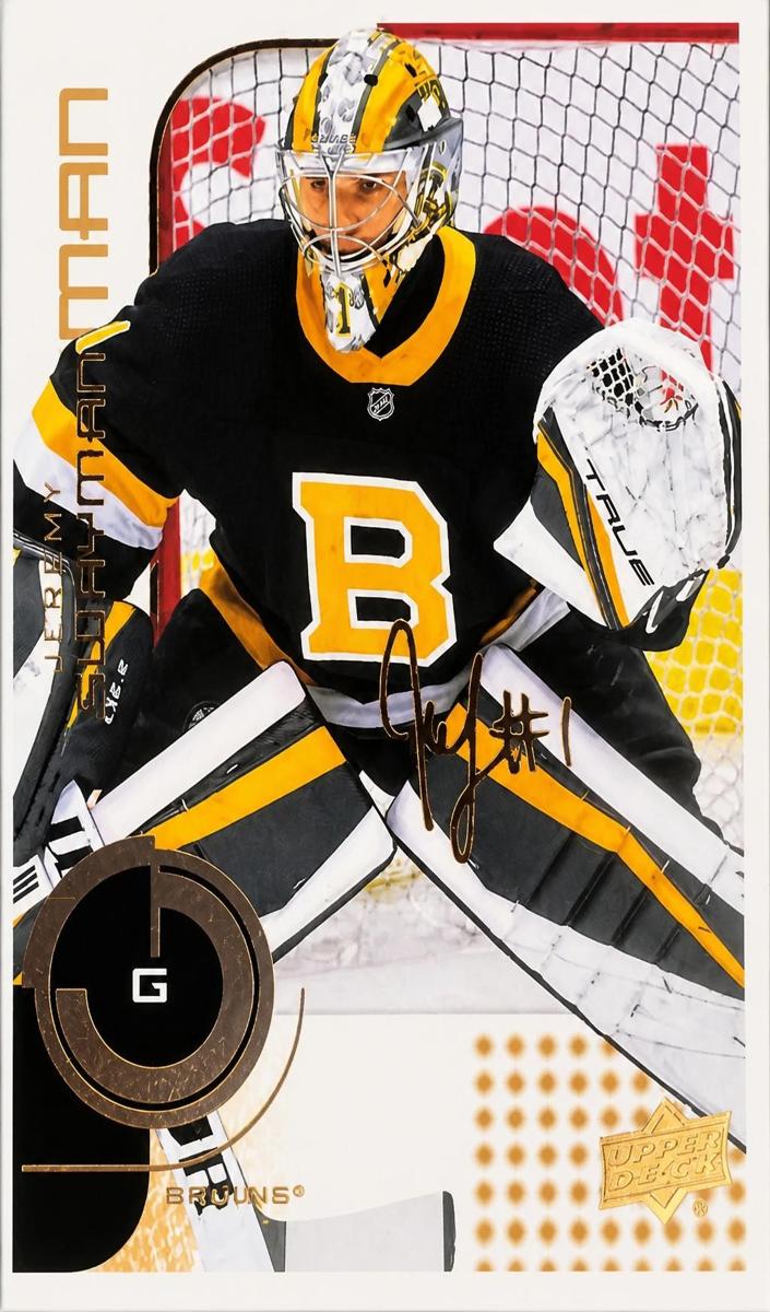 2022 Upper Deck MVP Jeremy Swayman #75 card