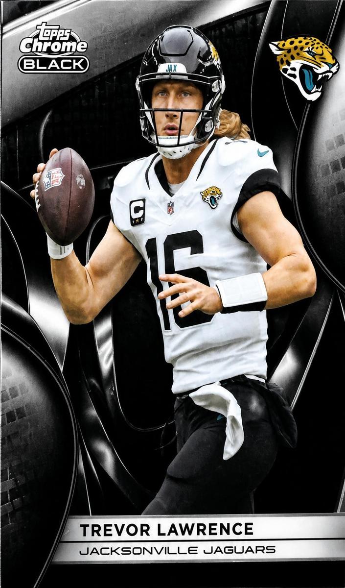 2025 Topps Chrome Black Trevor Lawrence [Gold Refractor] #48 card
