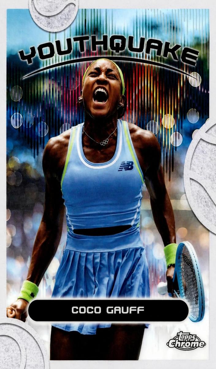 2025 Topps Chrome YouthQuake Coco Gauff #YQE-1 card