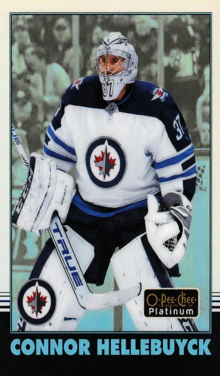 2020 O-Pee-Chee Platinum Connor Hellebuyck [Rainbow] #R-8 card