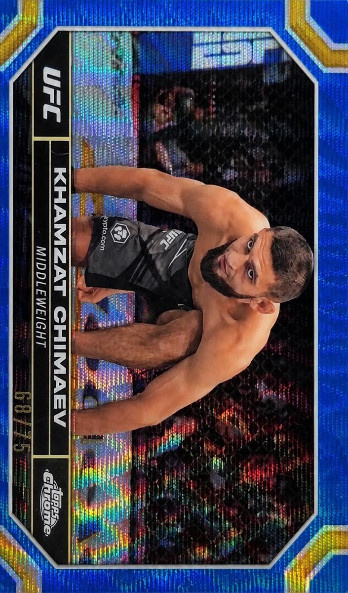 2024 Khamzat Chimaev [Blue Wave Refractor] #114