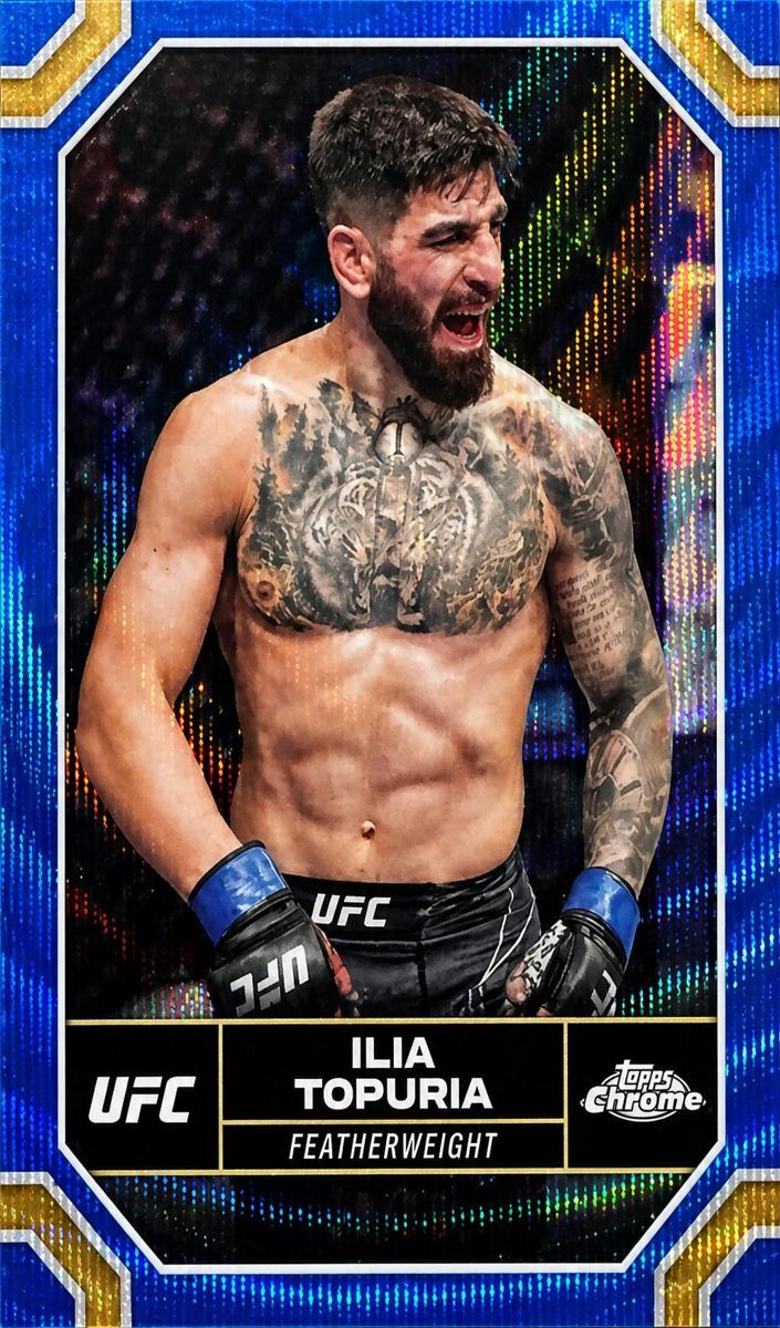 2024 Ilia Topuria [Blue Wave Refractor] #77