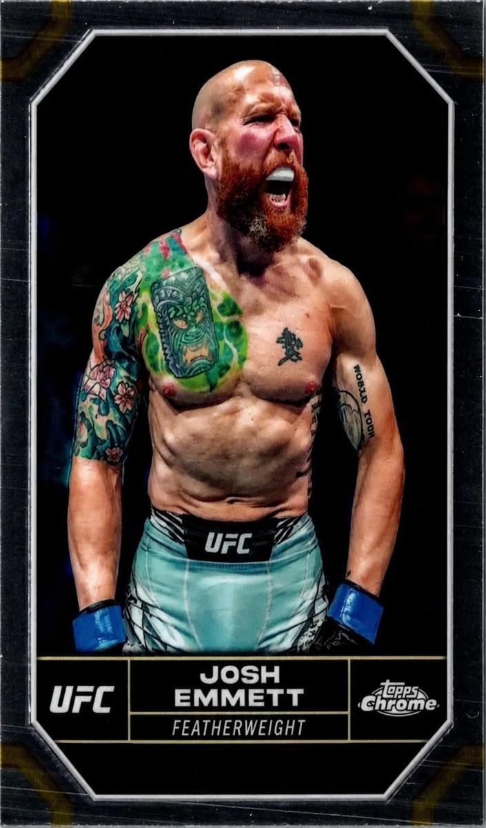2024 Josh Emmett [Blue Wave Refractor] #100