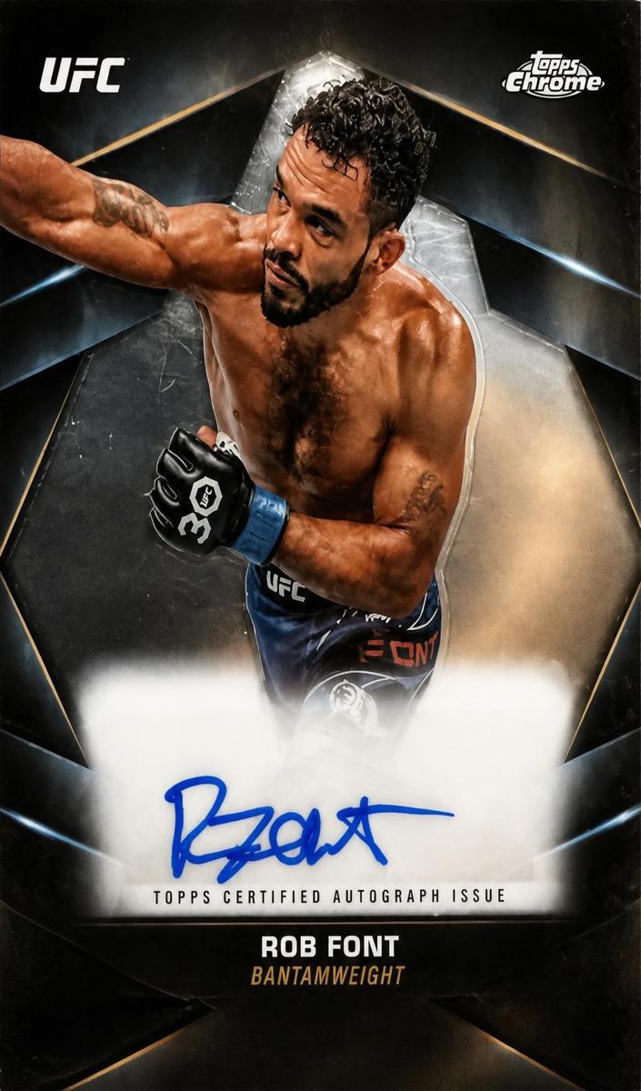 2024 Topps Chrome UFC Veteran Autograph Rob Font #CVA-RFO card