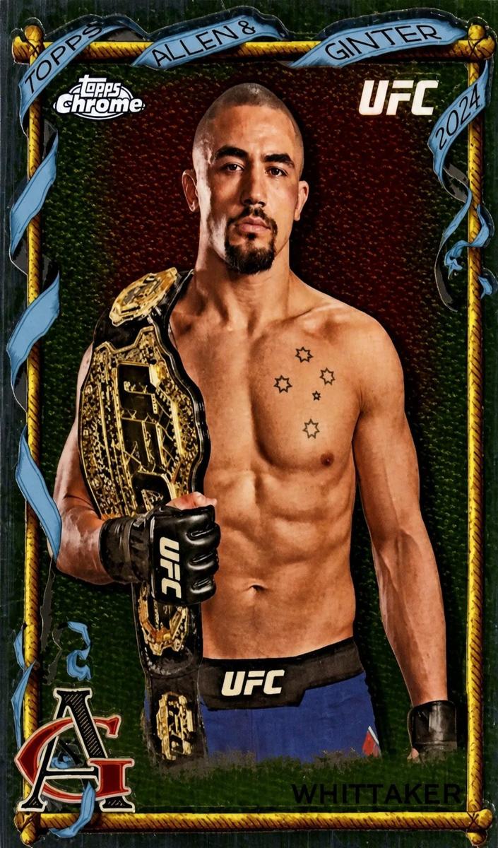 2024 Topps Chrome UFC Allen & Ginter Robert Whittaker [Refractor] #AAG-10 card