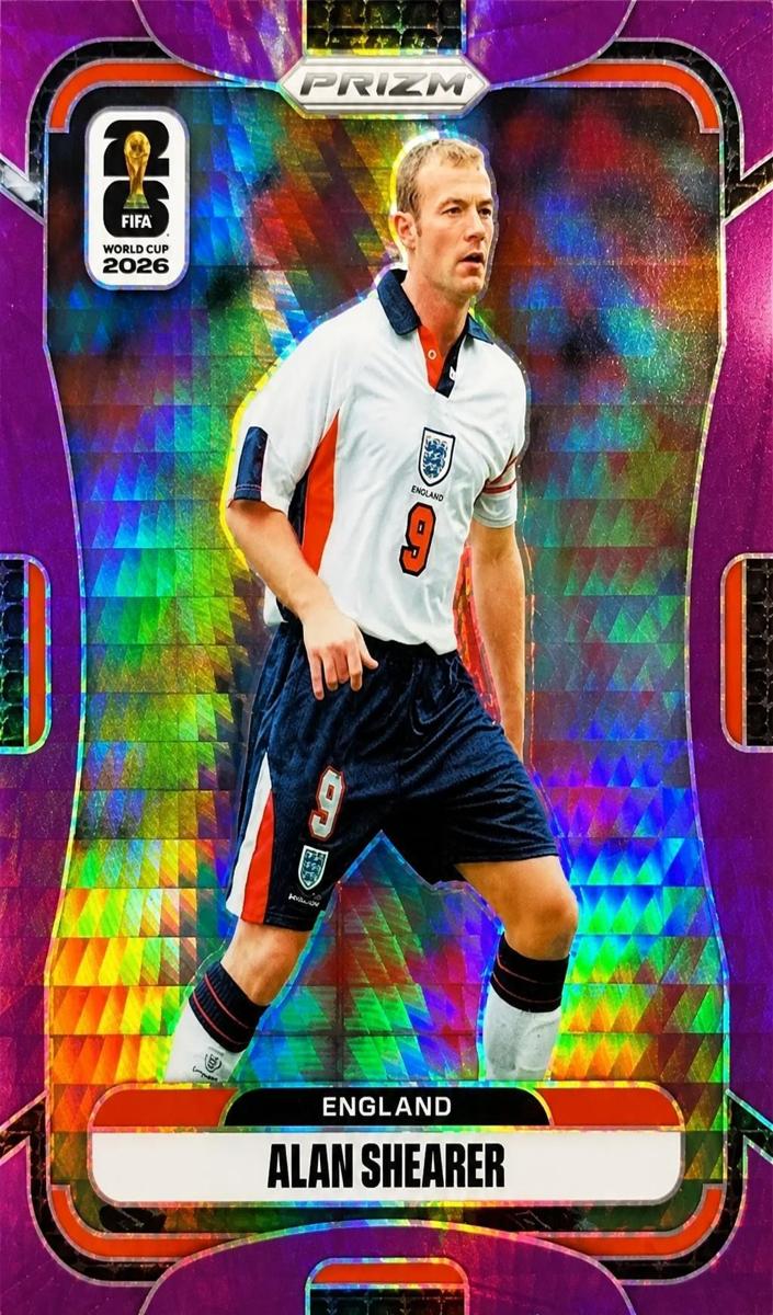 2026 Panini Prizm FIFA World Cup Alan Shearer [Purple Hyper] #117 card