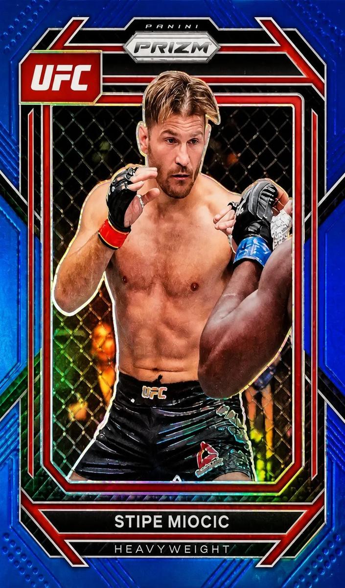 2023 Panini Prizm Stipe Miocic [Blue] #196 card