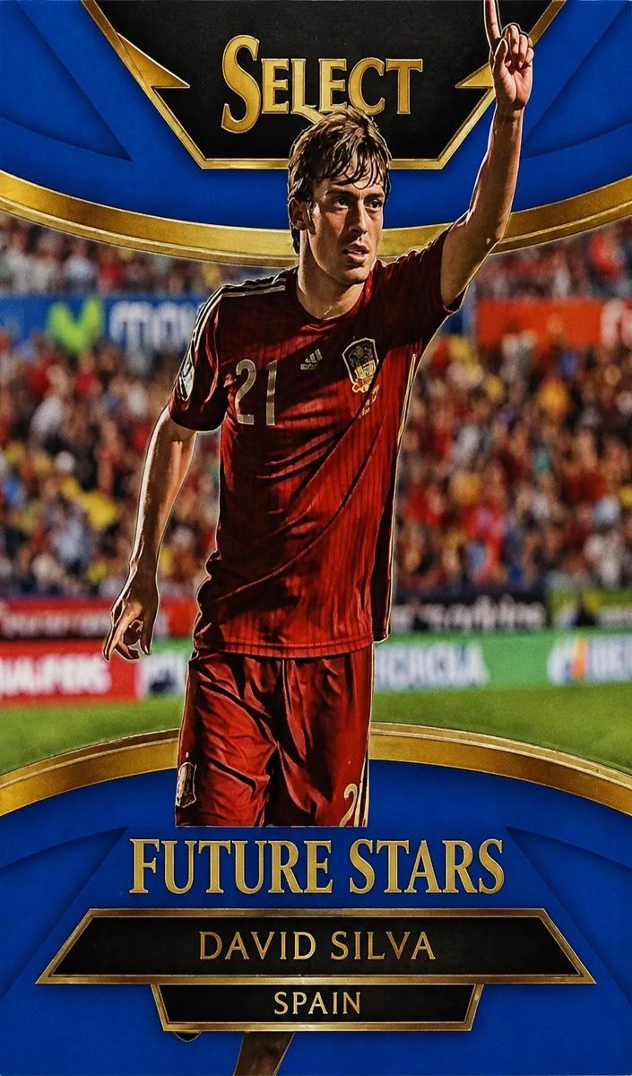 2015 Panini Select David Silva [Blue] #17 card