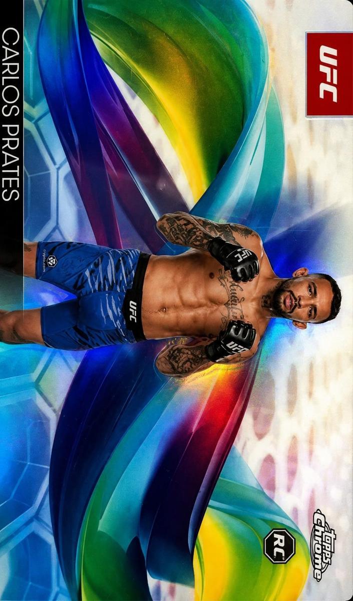 2025 Topps Chrome UFC Helix Carlos Prates #HEL-13 card