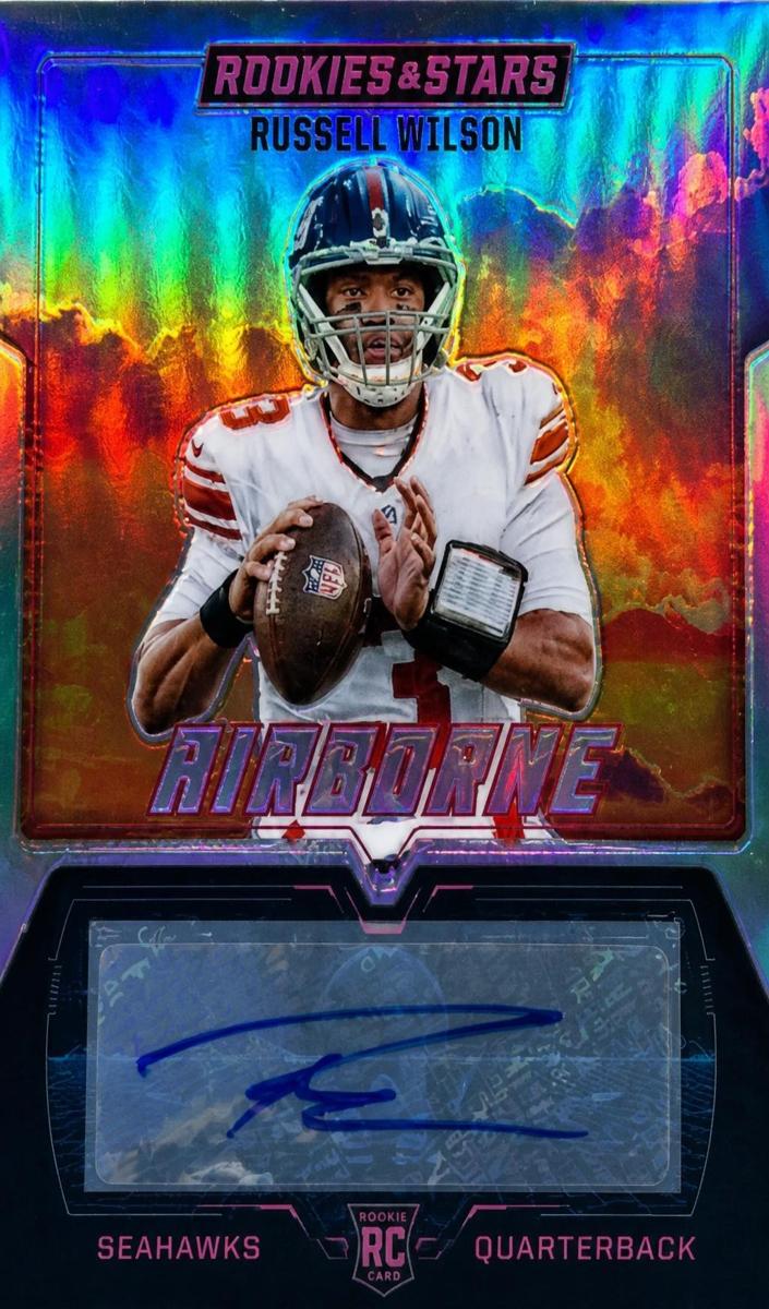 2025 Panini Rookies & Stars Airborne Signature Russell Wilson #4 card