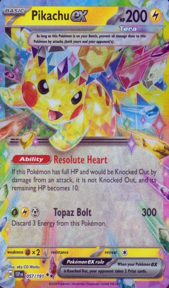 Pikachu EX 2024 Pokemon Scarlet & Violet Surging Sparks