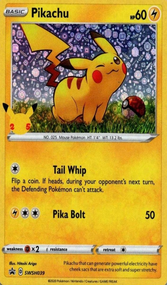 2020 Pokemon SWSH Black Star Promo Pikachu #SWSH039 card