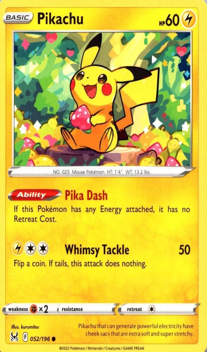 Pikachu 2022 Pokemon Lost Origin