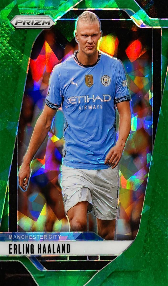 2024 Panini Prizm Premier League Erling Haaland [Green Ice] #9 card