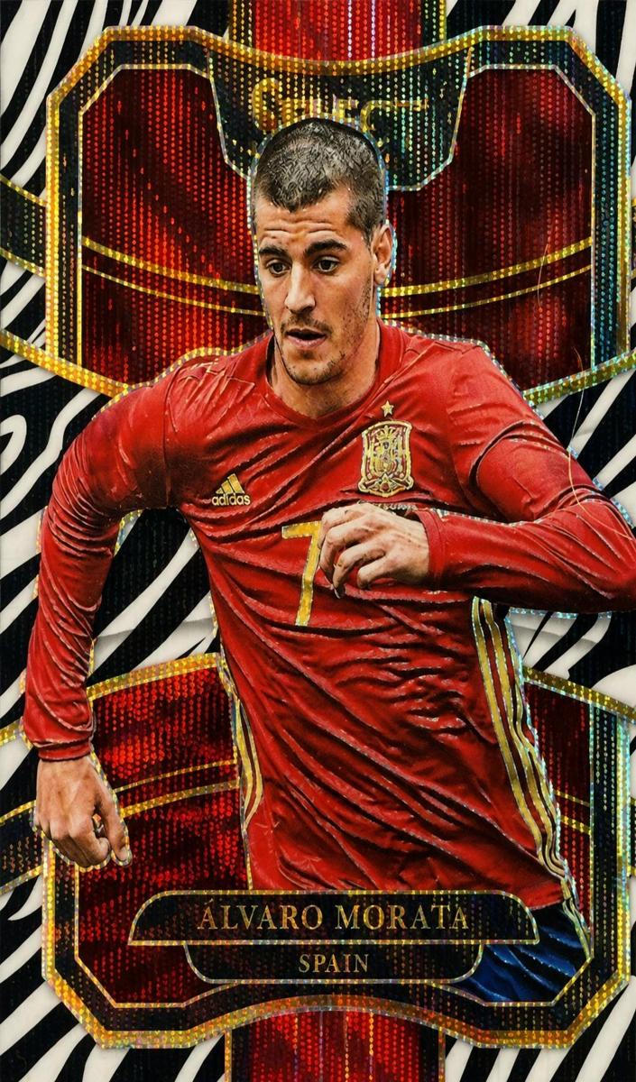 2017 Panini Select Alvaro Morata [Zebra] #74 card