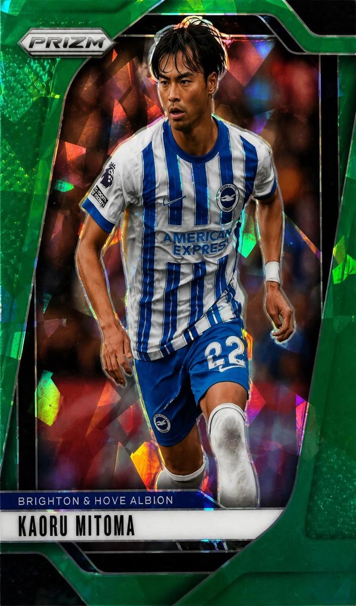 2024 Panini Prizm Premier League Kaoru Mitoma [Green Ice] #173 card