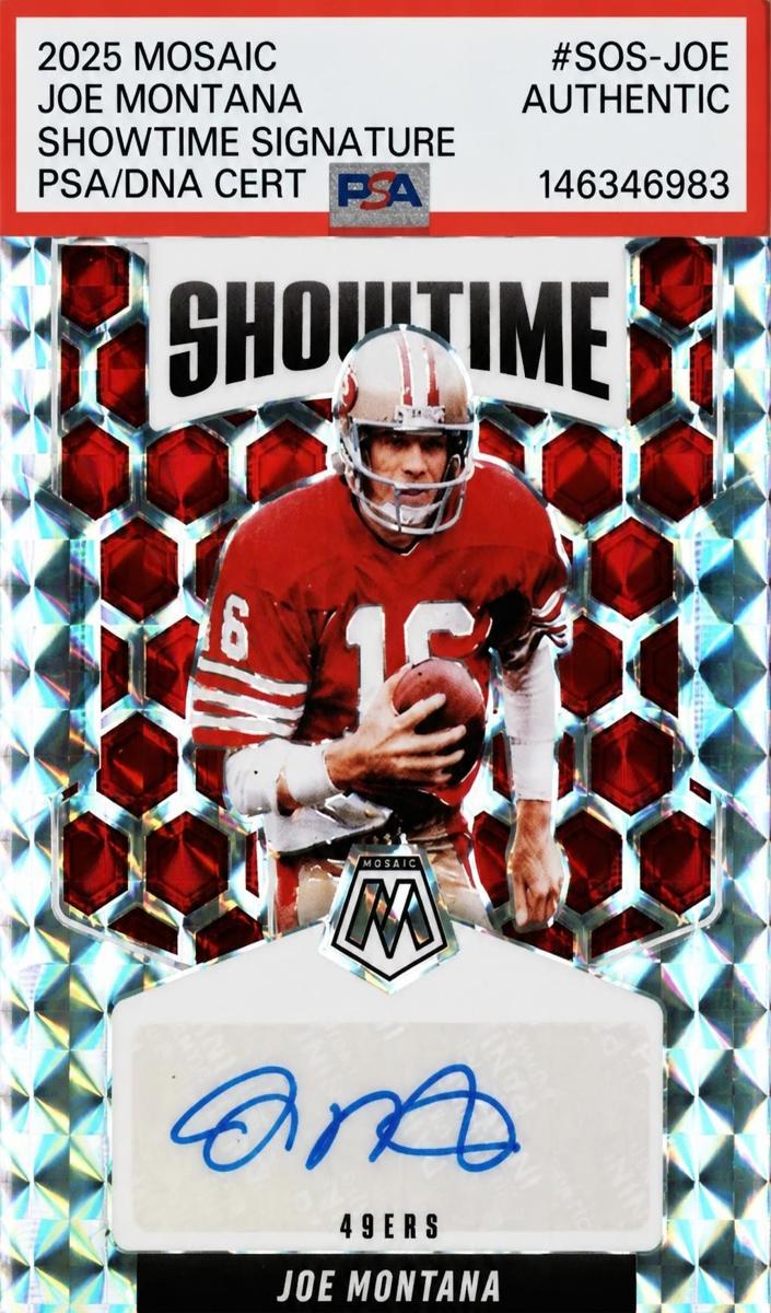 2025 Panini Mosaic Joe Montana #SOS-JOE card