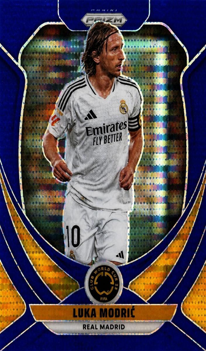 2025 Panini Prizm FIFA Club World Cup Luka Modric [Blue Pulsar] #165 card
