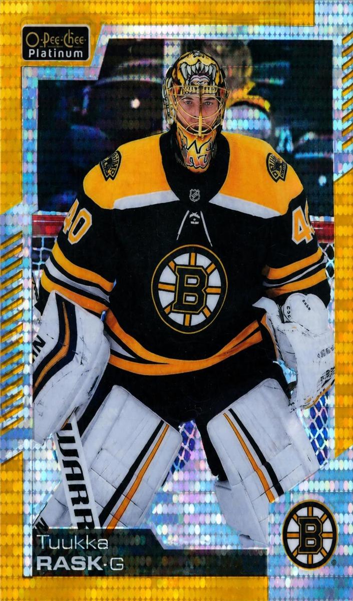 2020 O-Pee-Chee Platinum Tuukka Rask [Seismic Gold] #34 card