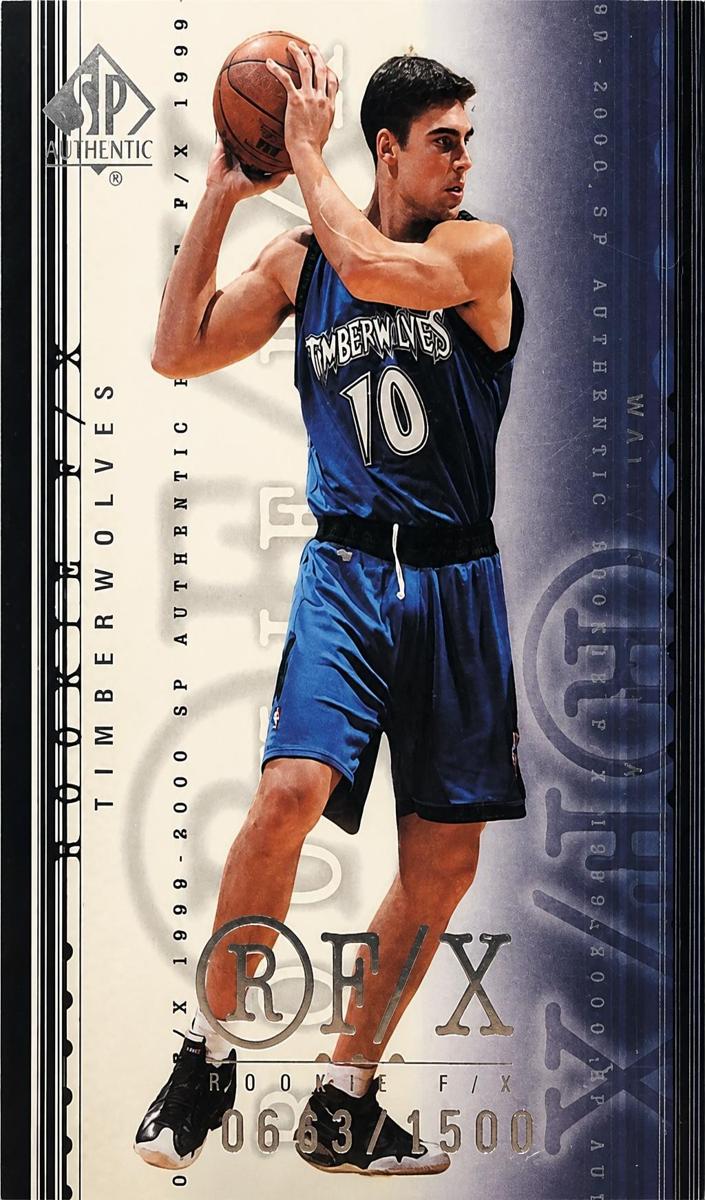 1999 SP Authentic Wally Szczerbiak #96 card