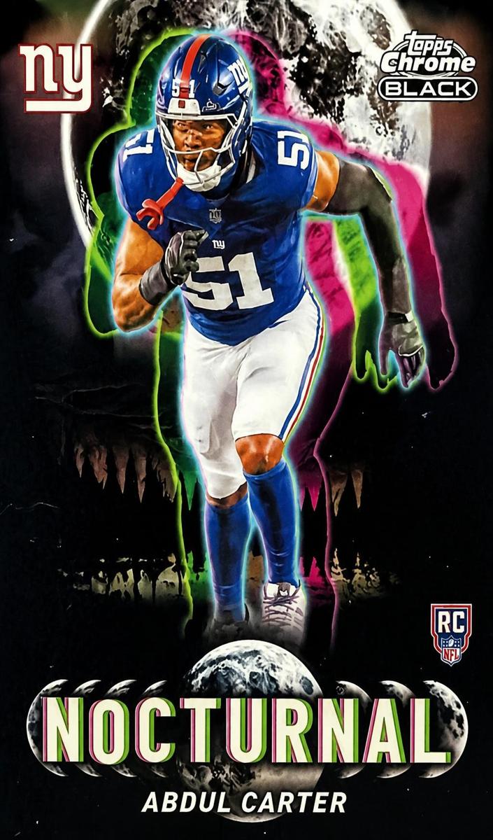 2025 Topps Chrome Black Nocturnal Abdul Carter #N-17 card