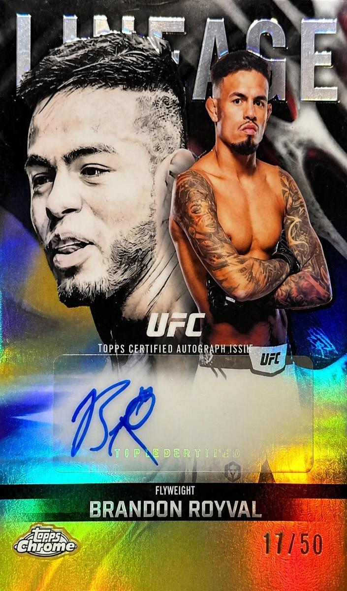 2025 Topps Chrome UFC Veteran Autograph Brandon Royval #CVA-BR card
