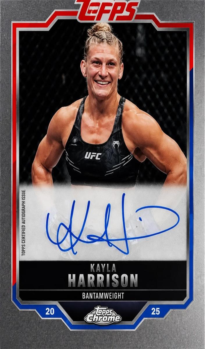 2025 Topps Chrome UFC Veteran Autograph Kayla Harrison #CVA-KH card