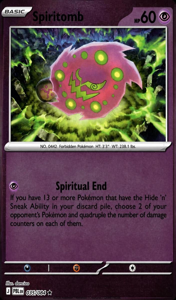 Spiritomb 2026 Pokemon Mega Evolution Pitch Black Reverse Holo