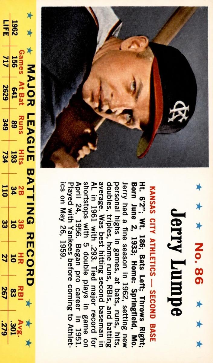1963 Jerry Lumpe #86