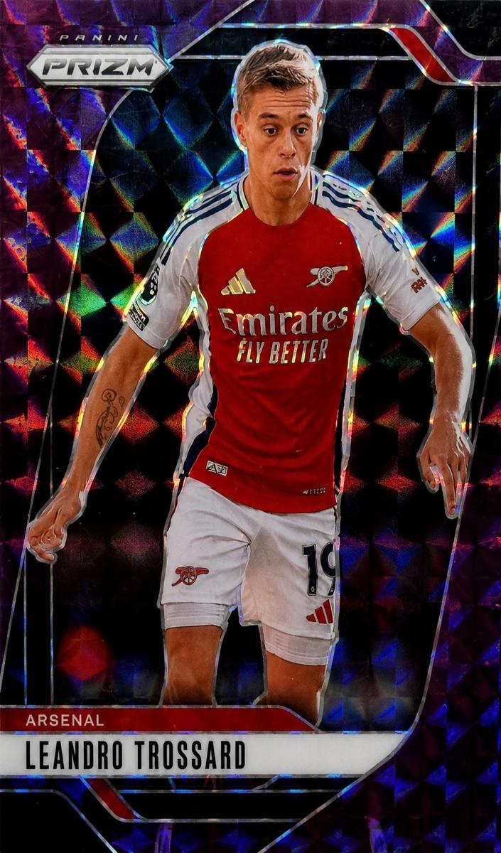 2024 Panini Prizm Premier League Leandro Trossard [Purple Mosaic] #27 card
