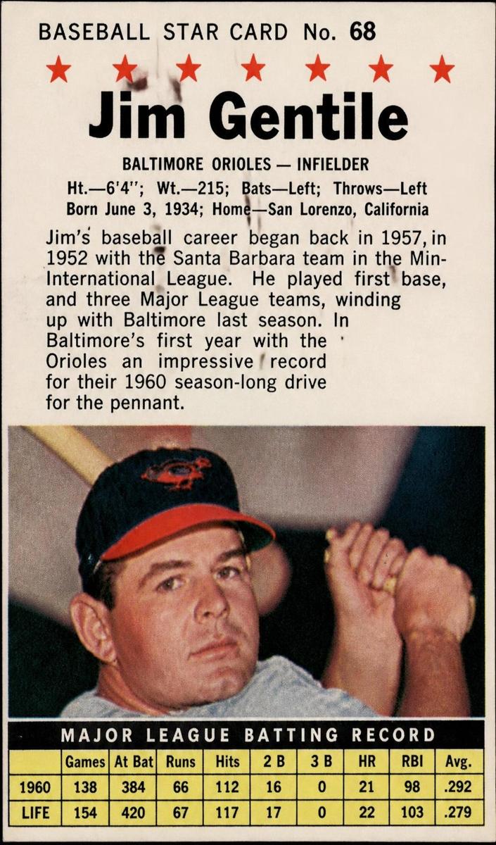 1961 Jim Gentile #68