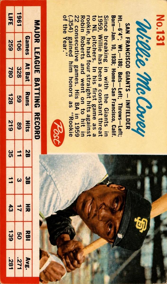 1962 Willie McCovey #131