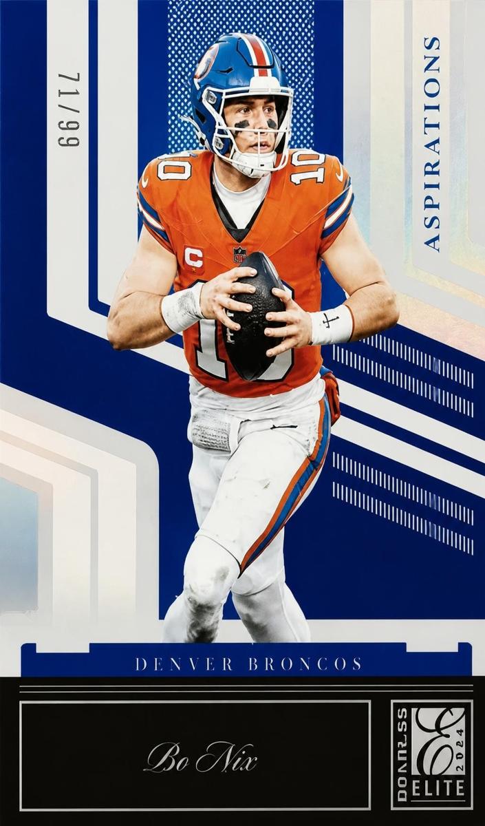 2025 Donruss Elite Bo Nix [Gold] #13 card