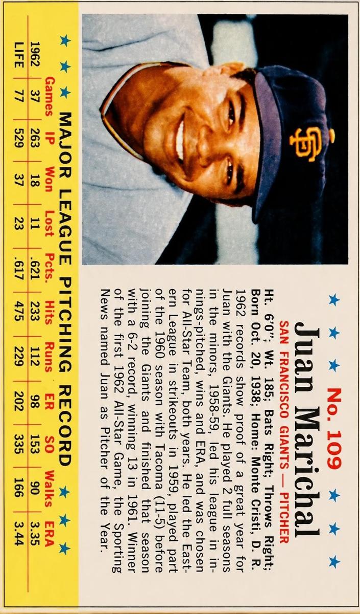1963 Juan Marichal #109