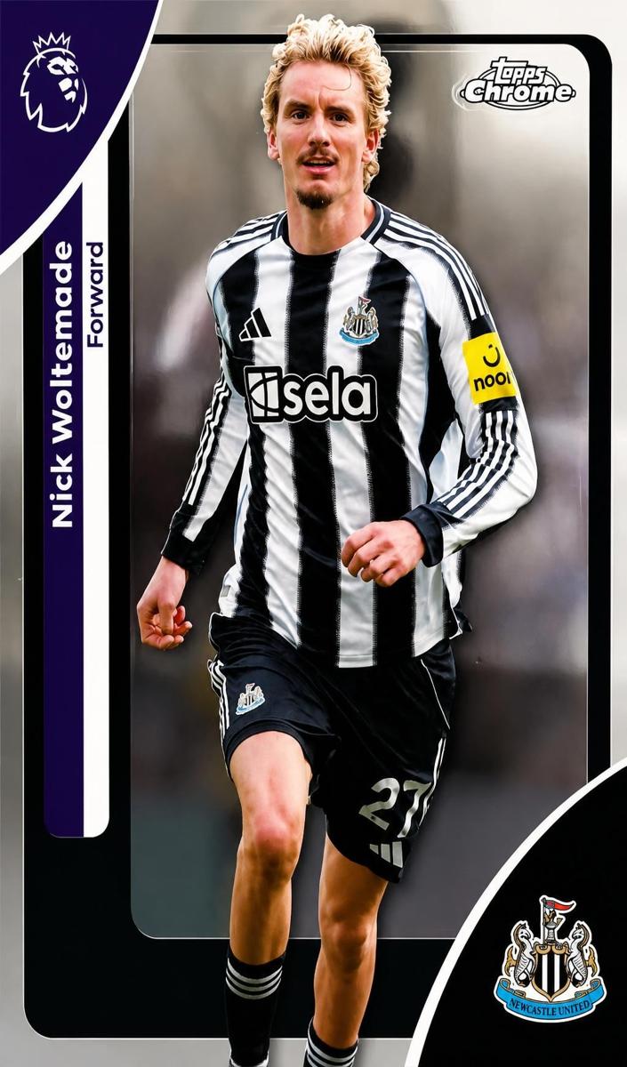 2026 Topps Chrome Premier League Nick Woltemade #145 card