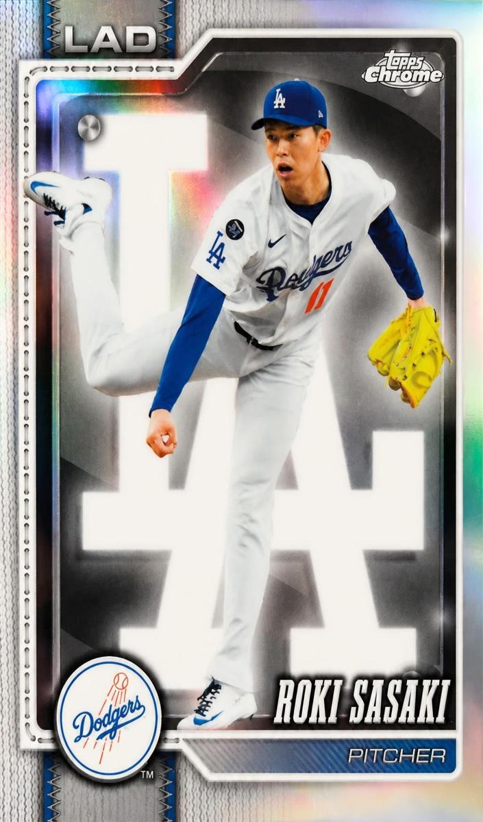 Roki Sasaki 2026 Topps Chrome Baseball card
