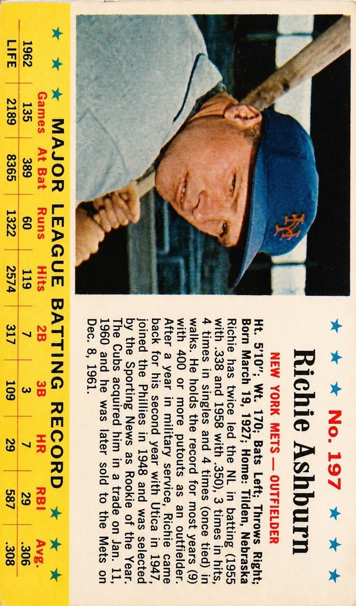 1963 Richie Ashburn #197