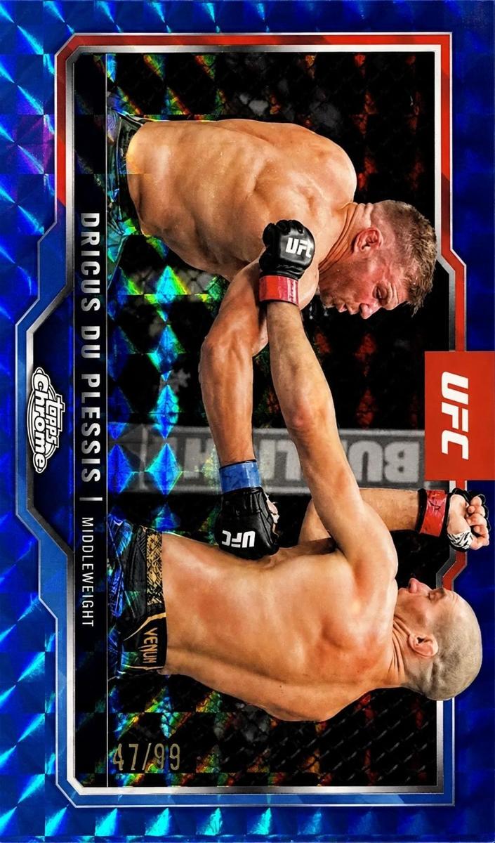 2025 Dricus Du Plessis [Blue Geometric Refractor] #137