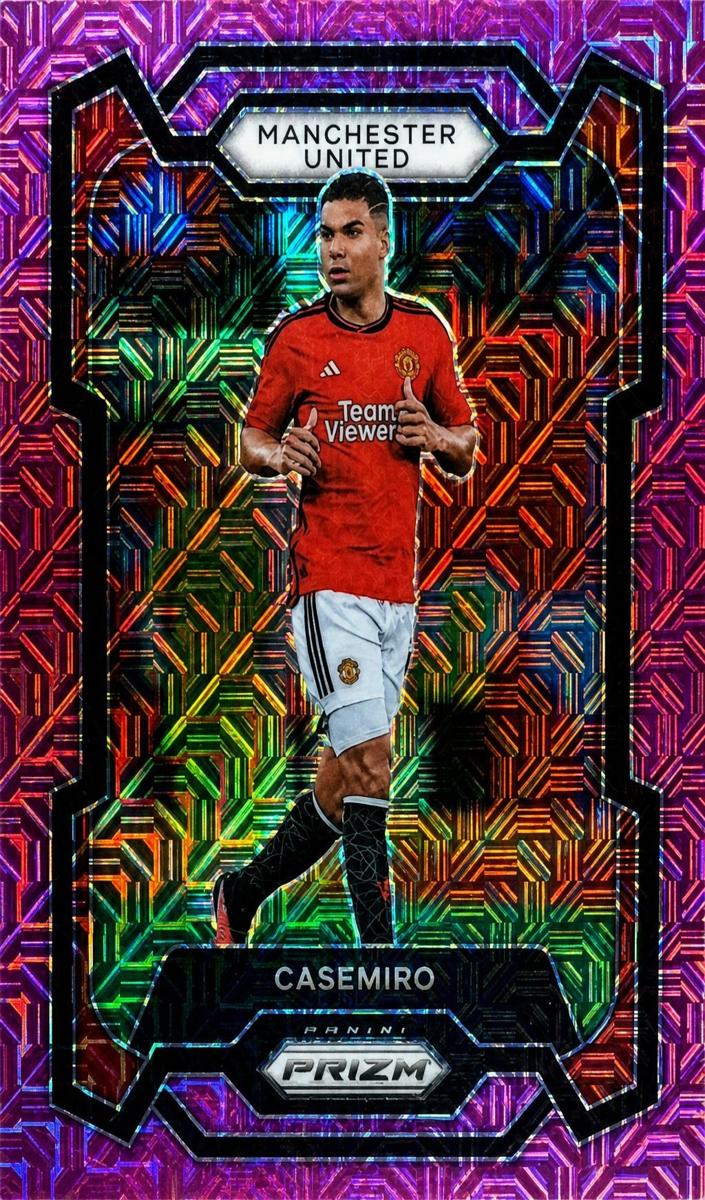 2023 Panini Prizm Premier League Casemiro [Pink Mosaic] #42 card