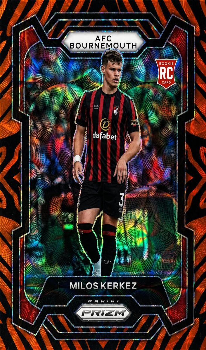 2023 Panini Prizm Premier League Milos Kerkez [Purple Mojo] #239 card