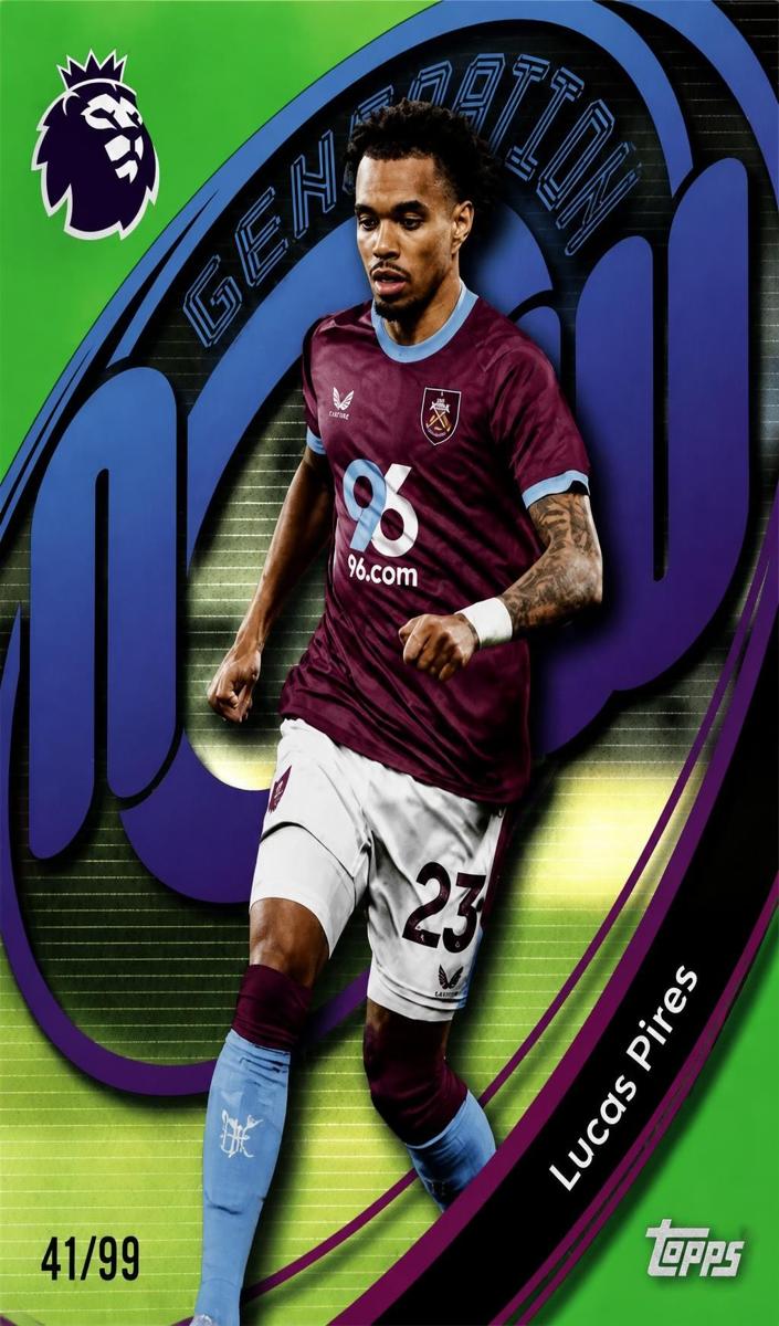 2025 Topps Premier League Lucas Pires [Green Rainbow] #322 card