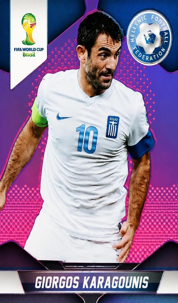 2014 Panini Prizm World Cup Giorgos Karagounis [Purple] #101 card