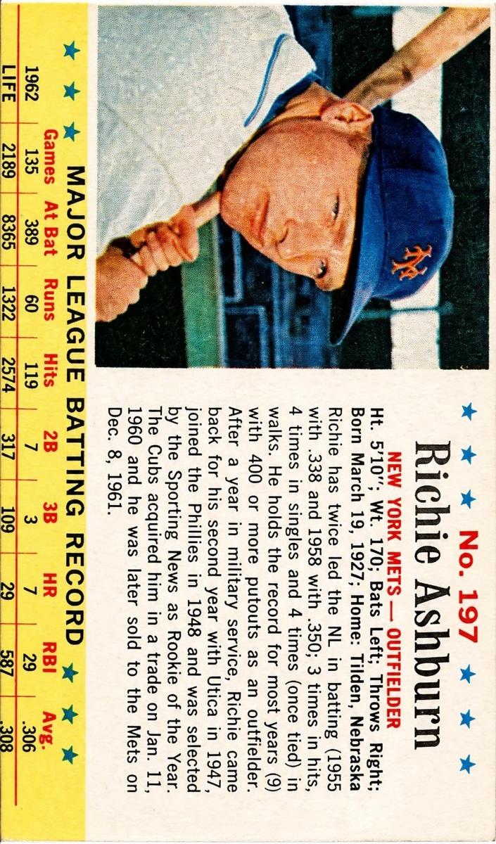 1963 Richie Ashburn #197