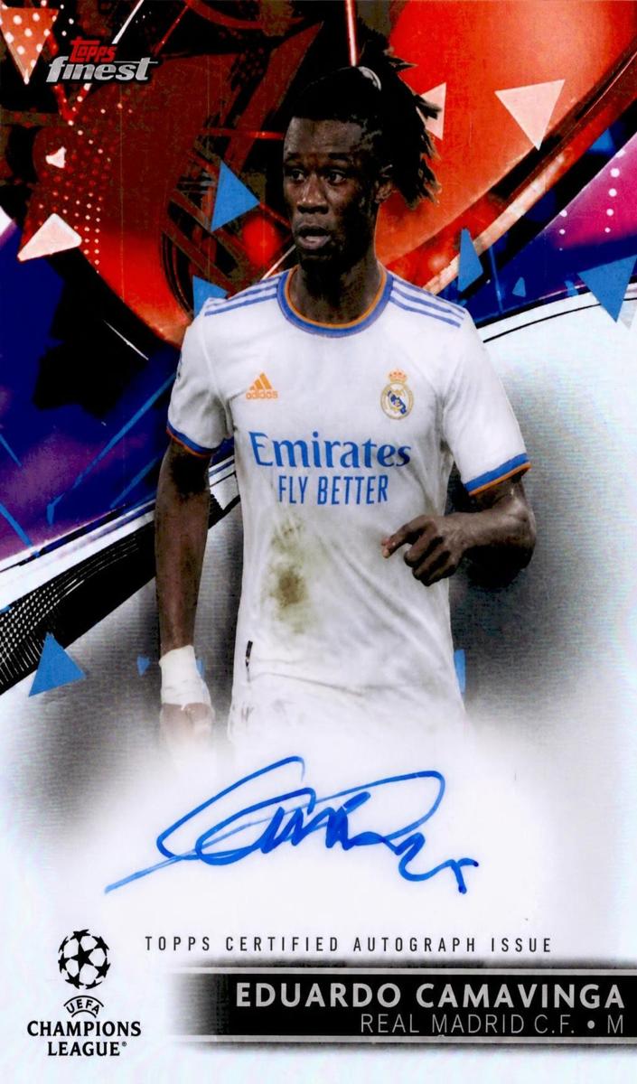 2021 Topps Finest UEFA Champions League Eduardo Camavinga #BA-EC card