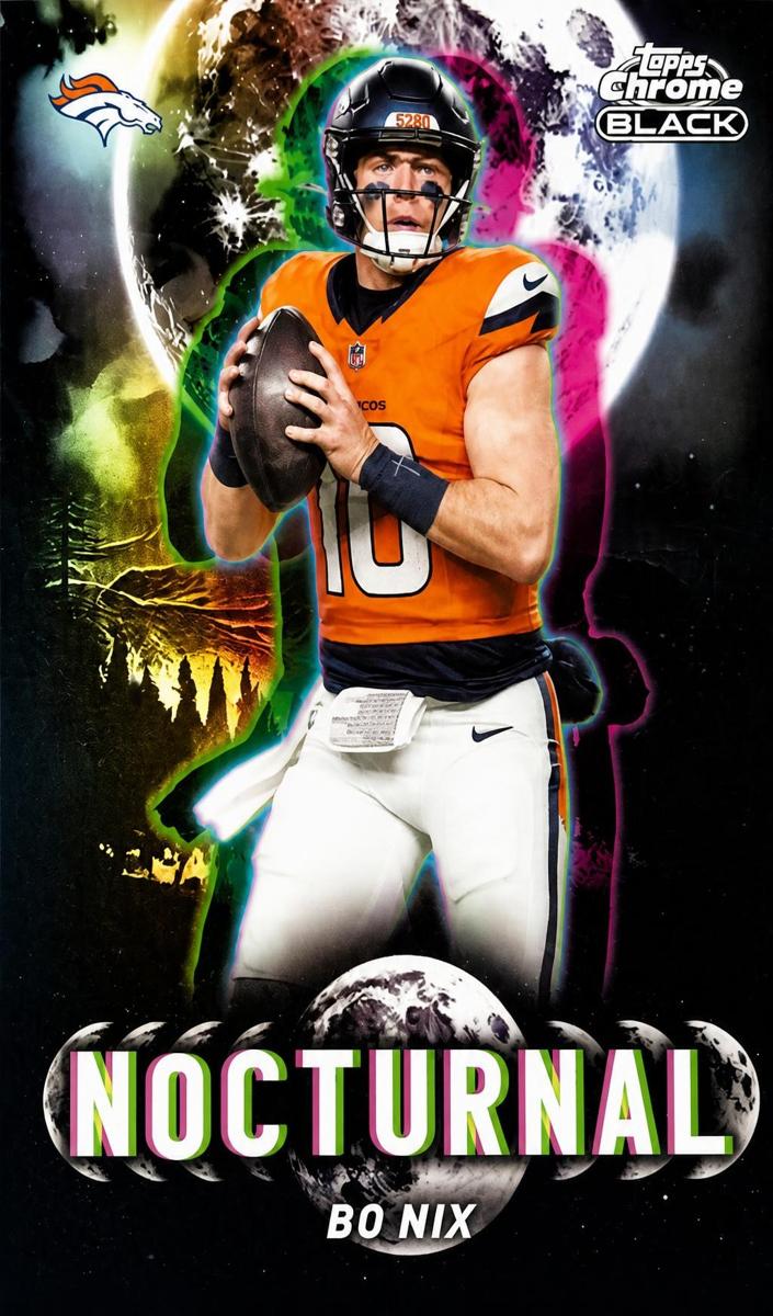 2025 Topps Chrome Black Nocturnal Bo Nix #N-3 card