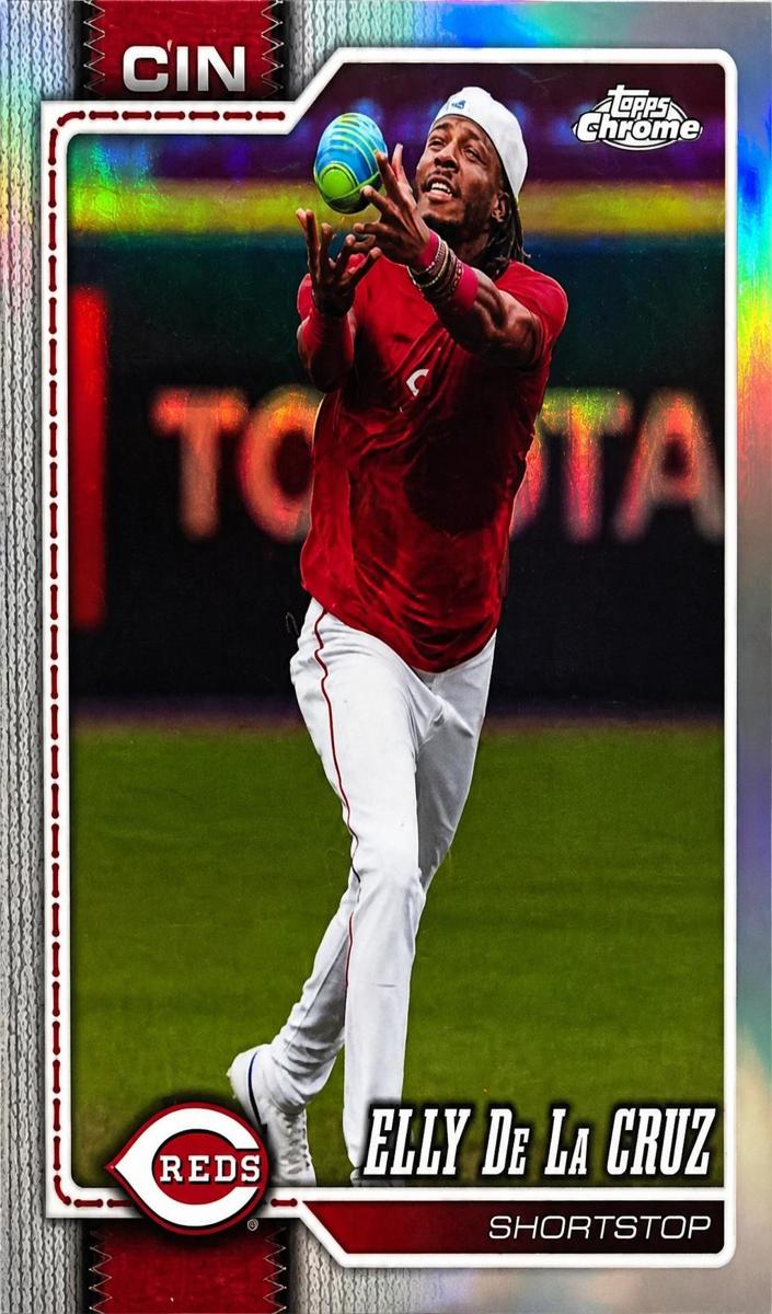 Elly De La Cruz 2026 Topps Chrome Baseball card